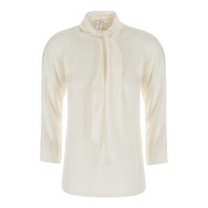 Jucca Women White Top With Bow Detail On The Neck In Silk For Women